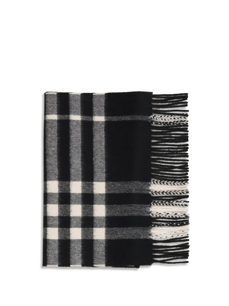 Burberry Burberry Embroidered Cashmere Scarf Black/Calico - World Class Fashion
