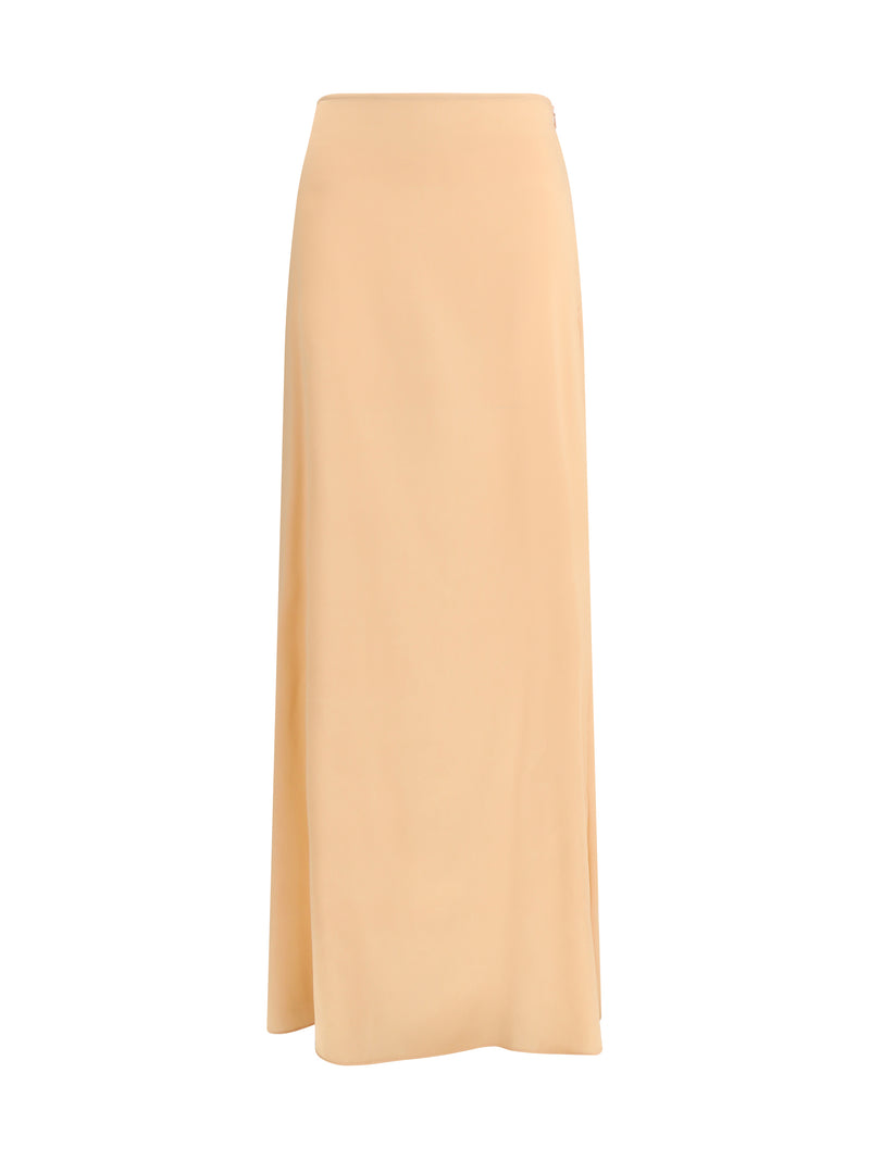 Kristina Ti Kristina Ti Classic Long Silk Skirt Orange - World Class Fashion