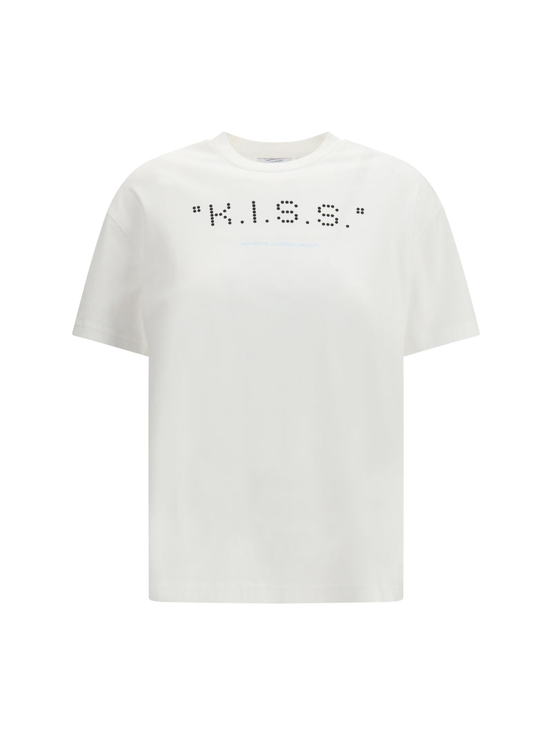 Off-white Off-white Kiss Quote T-shirt White-Black - World Class Fashion