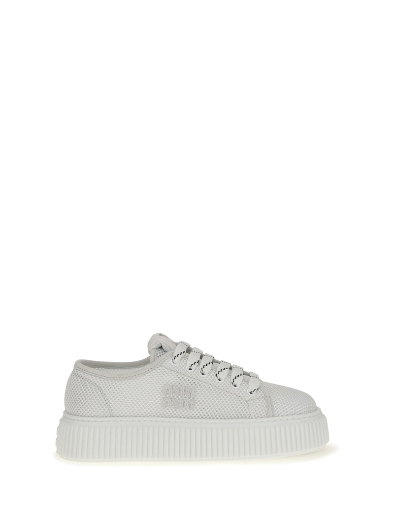 Miu Miu Miu Miu Platform Sneakers White Women - World Class Fashion