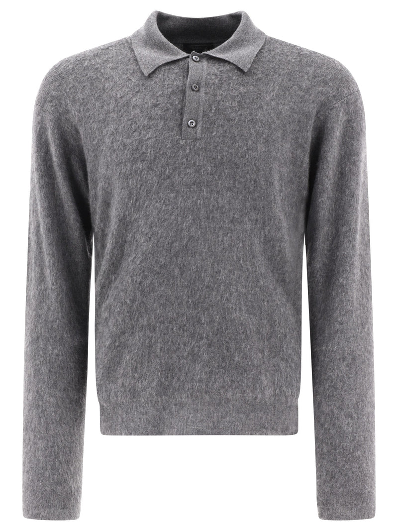 Prada Prada Cashmere and Silk Polo Shirt Grey Men - World Class Fashion