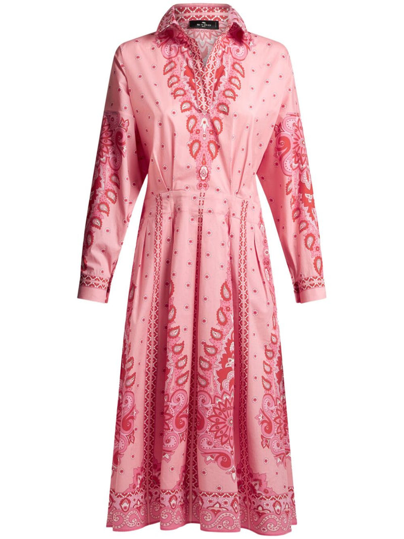 Etro Etro Vestido de algodón Rosa Mujer - World Class Fashion