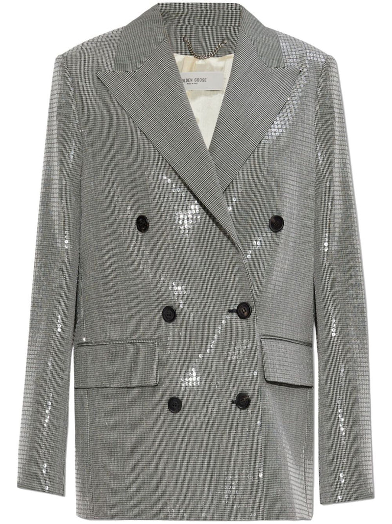 Golden Goose Chaqueta Boyfriend Golden Goose Plateada para Mujer - World Class Fashion