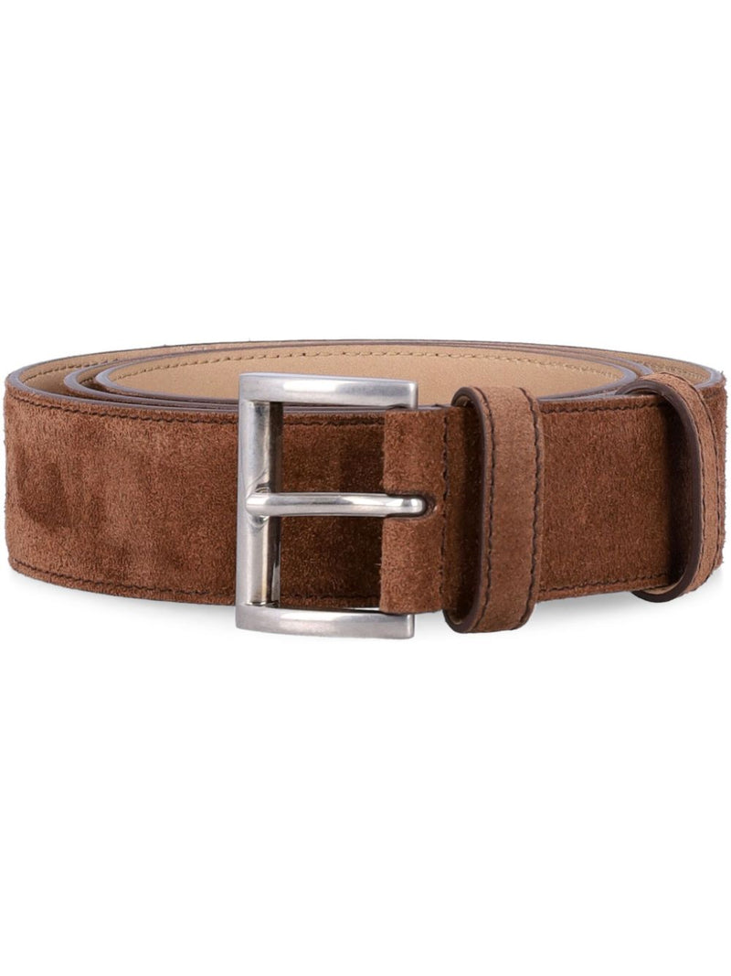 Prada Prada Suede Leather Belt Brown - World Class Fashion