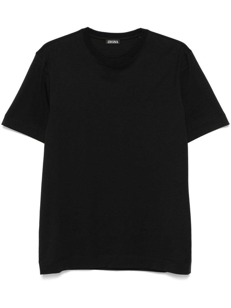 Zegna Zegna Cotton T-Shirt Black Men - World Class Fashion