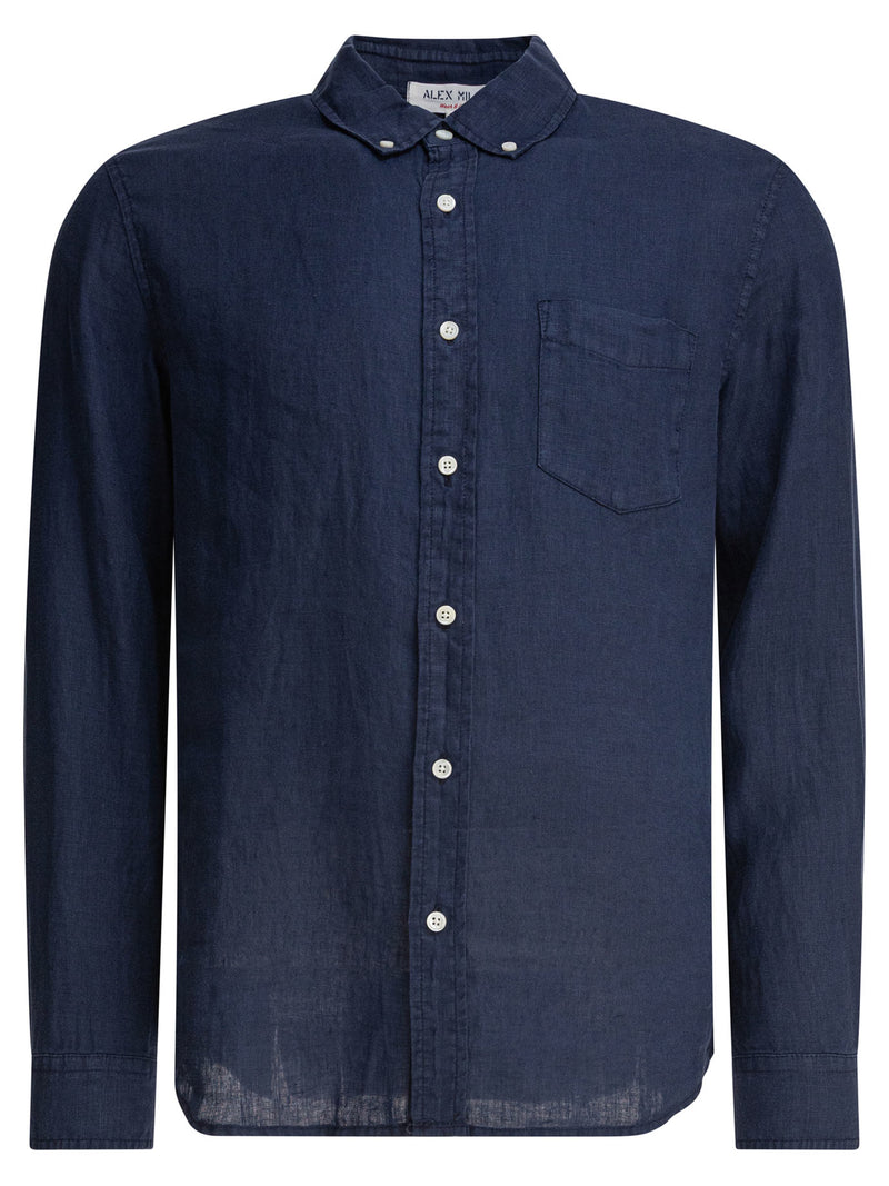 Alex Mill Alex Mill Linen Mill Shirt Navy Men - World Class Fashion