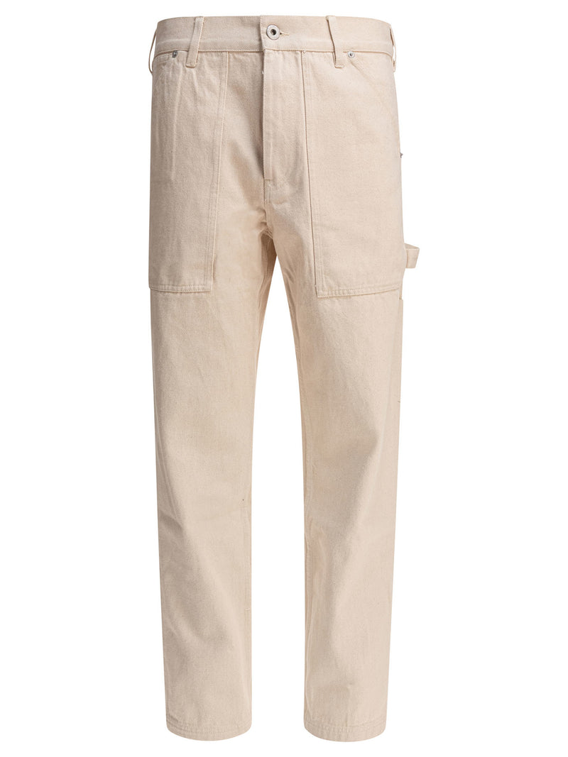 Alex Mill Alex Mill Painter Denim Trousers Beige - World Class Fashion