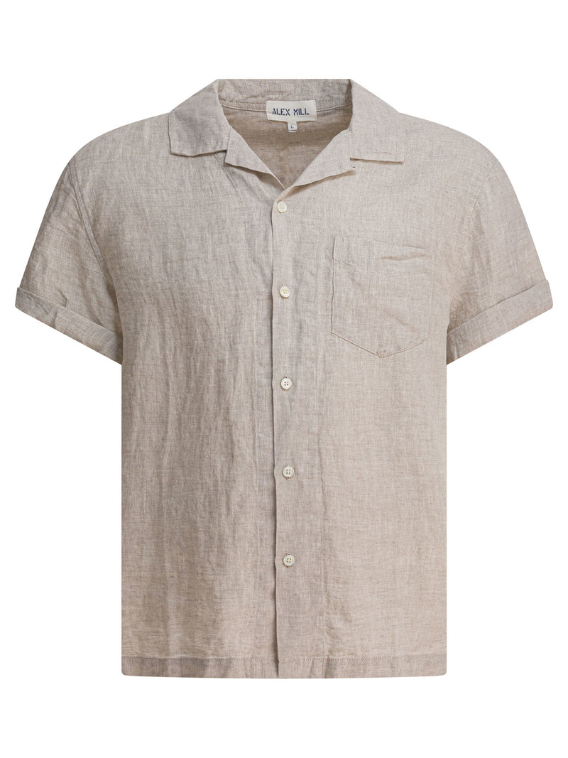 Alex Mill Camisa tipo campamento Alex Mill beige para hombre - World Class Fashion