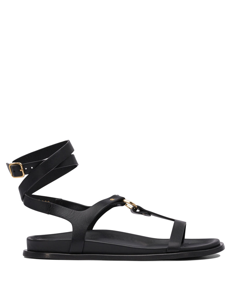 Alohas Alohas Black Leather Women Sandals - World Class Fashion
