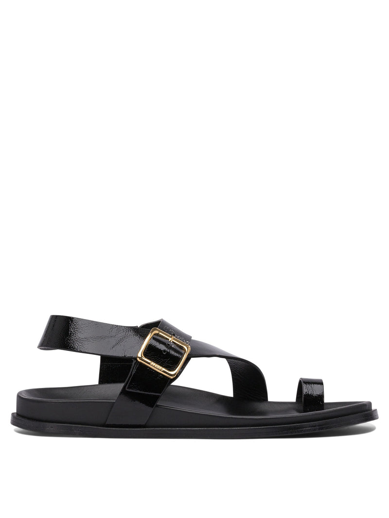 Alohas Alohas Black Cow Leather Sandals Women - World Class Fashion