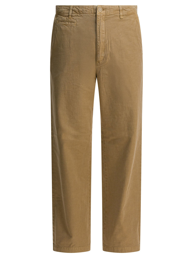 Auralee Auralee Finix Pantalones Beige Hombre - World Class Fashion