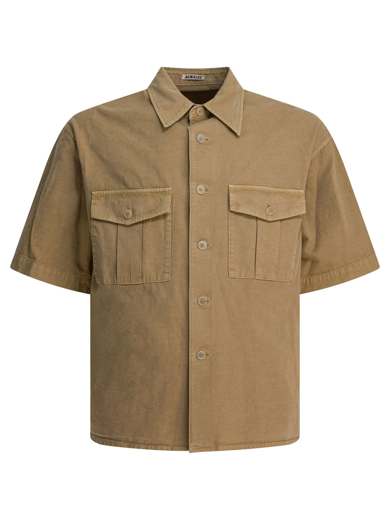 Auralee Auralee Cotton Shirt Beige Men - World Class Fashion