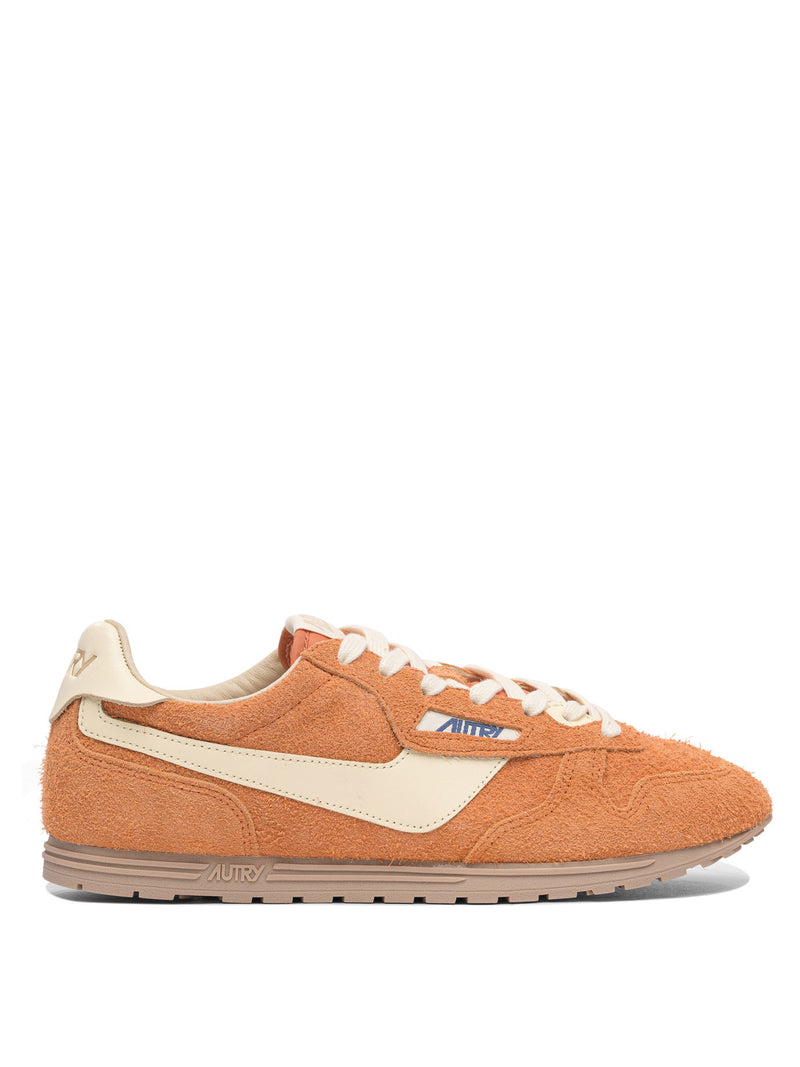 Autry Zapatillas Autry para hombre de ante naranja - World Class Fashion