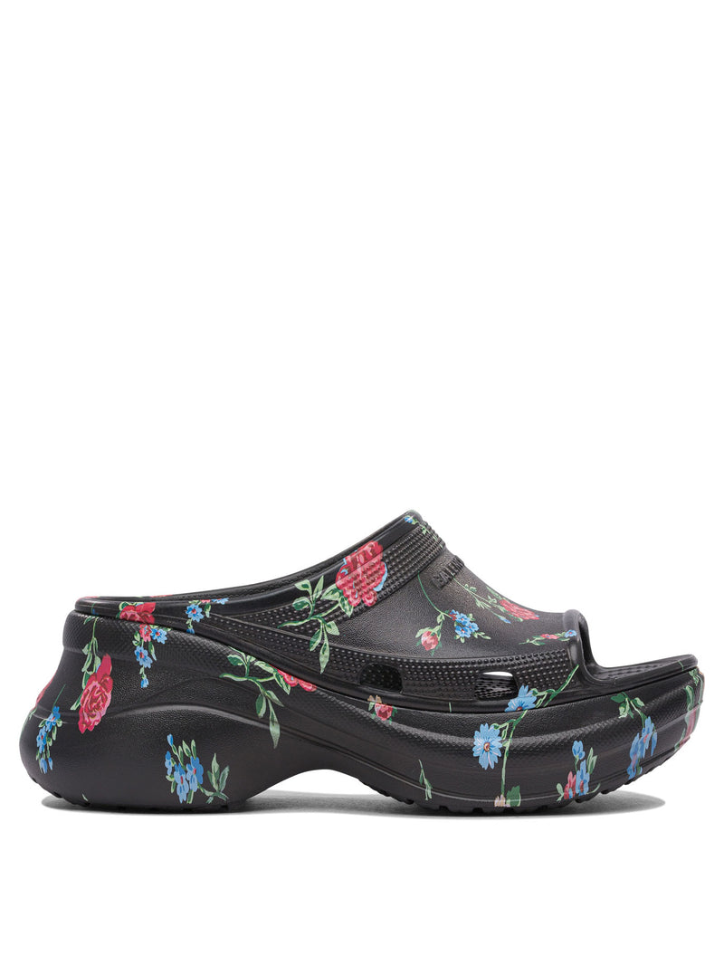 Balenciaga Balenciaga Women's Black Slide Pool Crocs - World Class Fashion