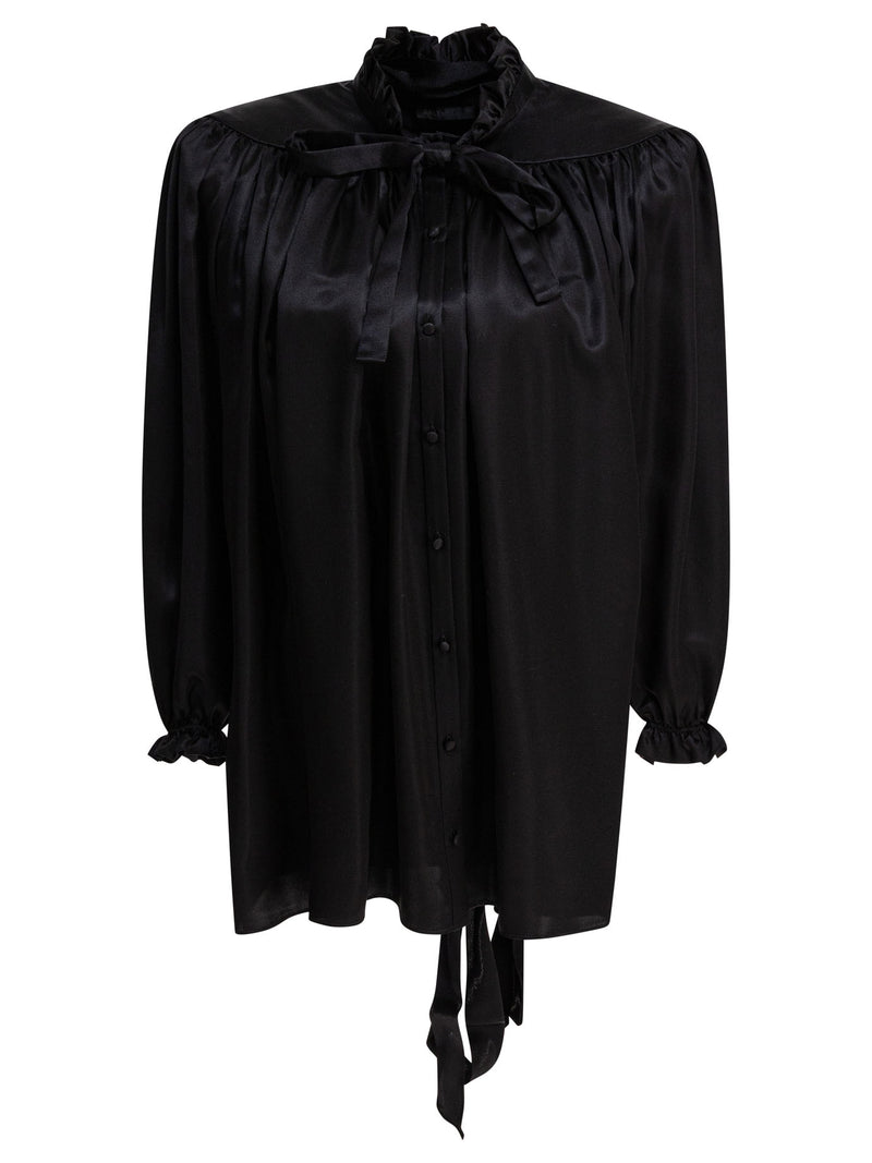 Balenciaga Balenciaga Lace-Up Blouse Black Women - World Class Fashion