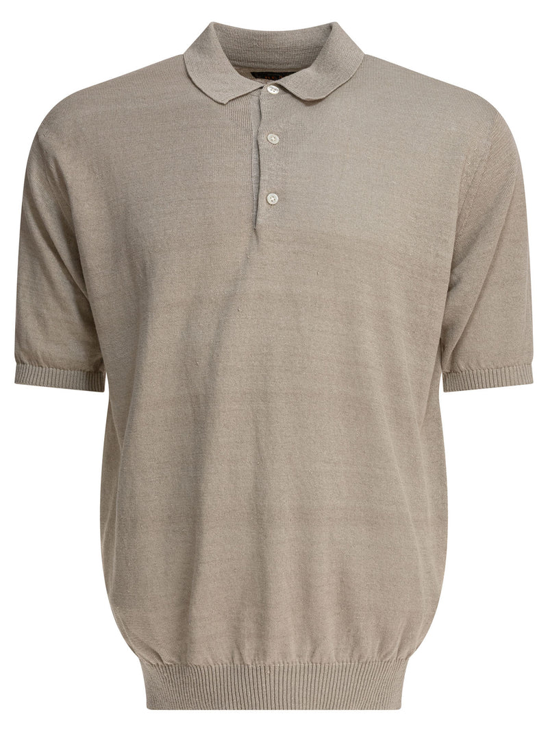 Beams Plus Beams Plus Hemp Polo Shirt Grey Men - World Class Fashion