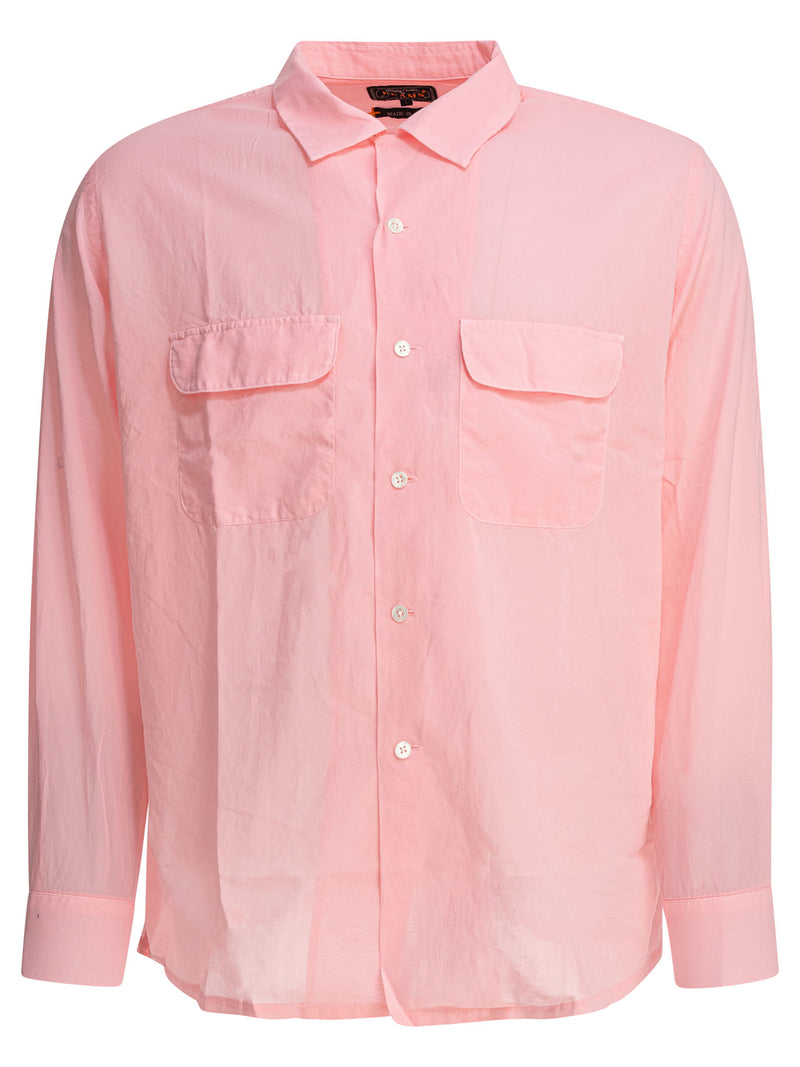 Beams Plus Beams Plus Camp Collar Shirt Pink - World Class Fashion