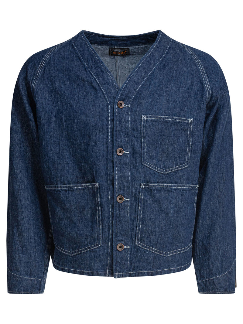 Beams Plus Beams Plus Engineer Jacket Blue - World Class Fashion