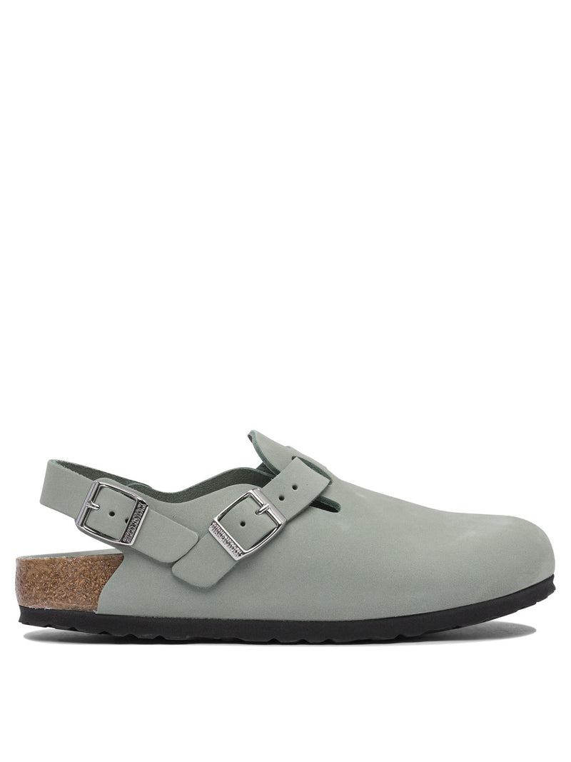 Birkenstock Birkenstock Tokio Sabot Green Leather Women Sandals - World Class Fashion