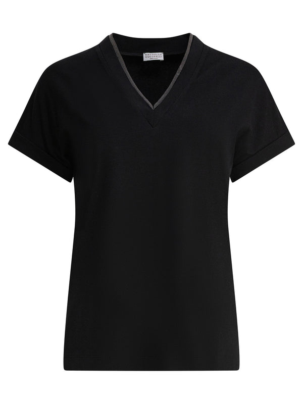 Brunello Cucinelli T-shirt With Shiny Contour
