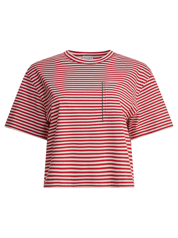 Brunello Cucinelli T-shirt With Shiny Pocket Detail