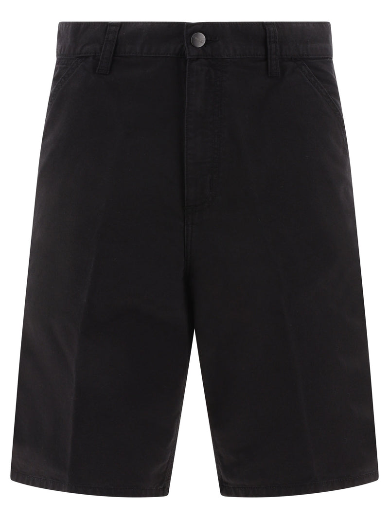 Carhartt WIP Carhartt WIP Pantalones Cortos Single Knee Negros de Hombre - World Class Fashion
