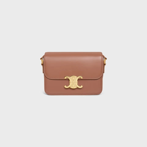 Celine Celine Teen Triomphe Crossbody Bag Bronze - World Class Fashion
