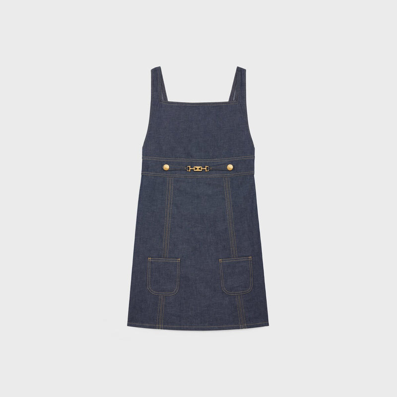 Celine Celine Empire Mini Dress Blue Women - World Class Fashion