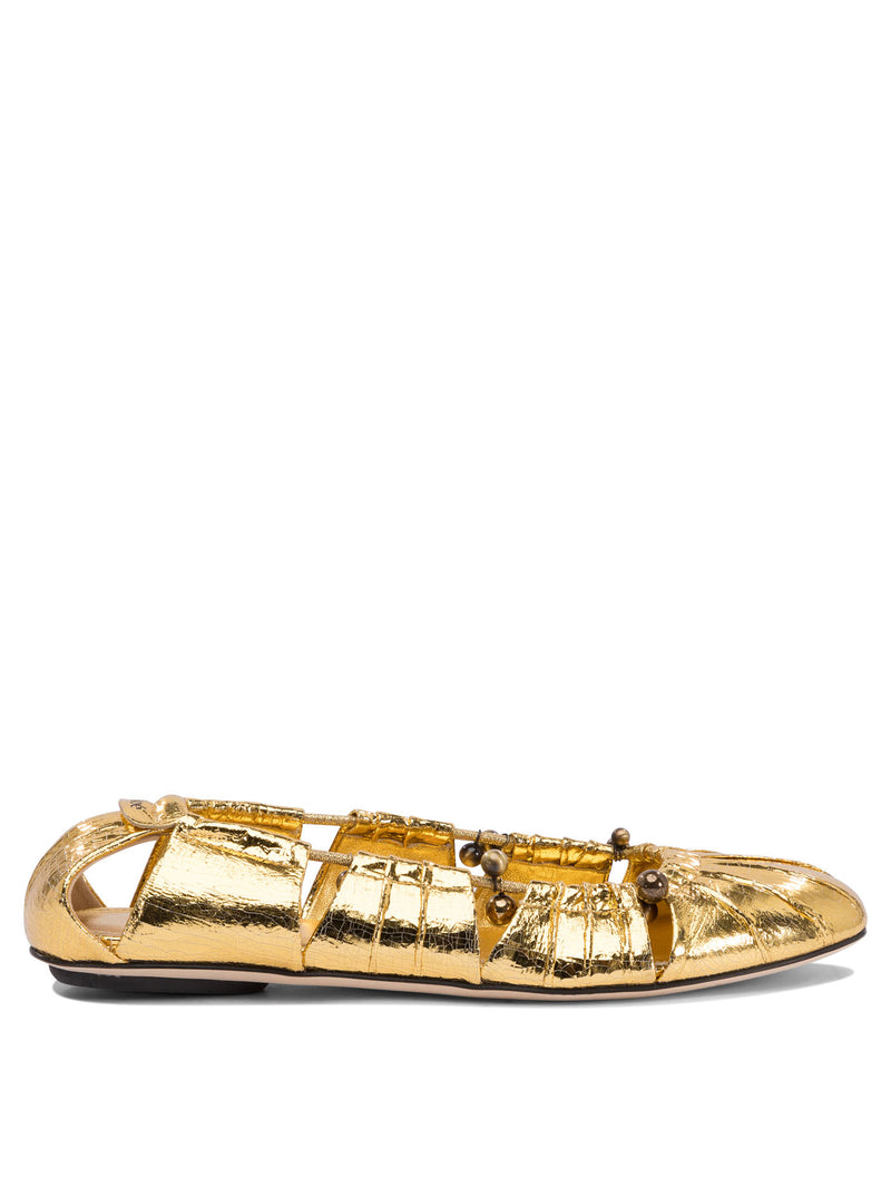 Chloe Chloe Ballet Flats Gold Women - World Class Fashion