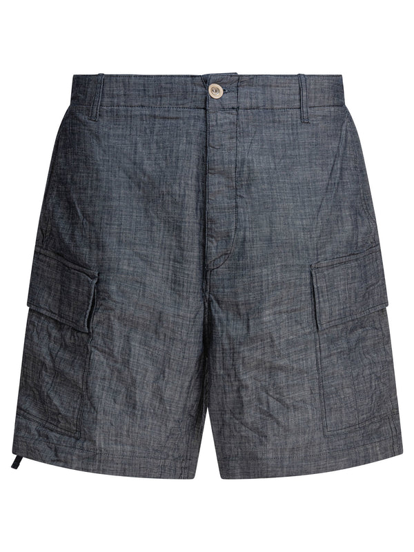 C.p. Company Cargo Shorts In Chambray