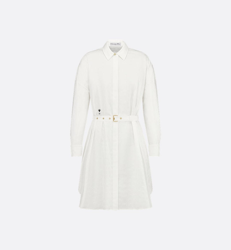 Dior Dior Vestido Chemisier Macrocannage Blanco Mujer - World Class Fashion
