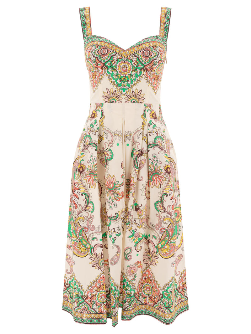 Etro Vestido Etro de algodón beige para mujer - World Class Fashion