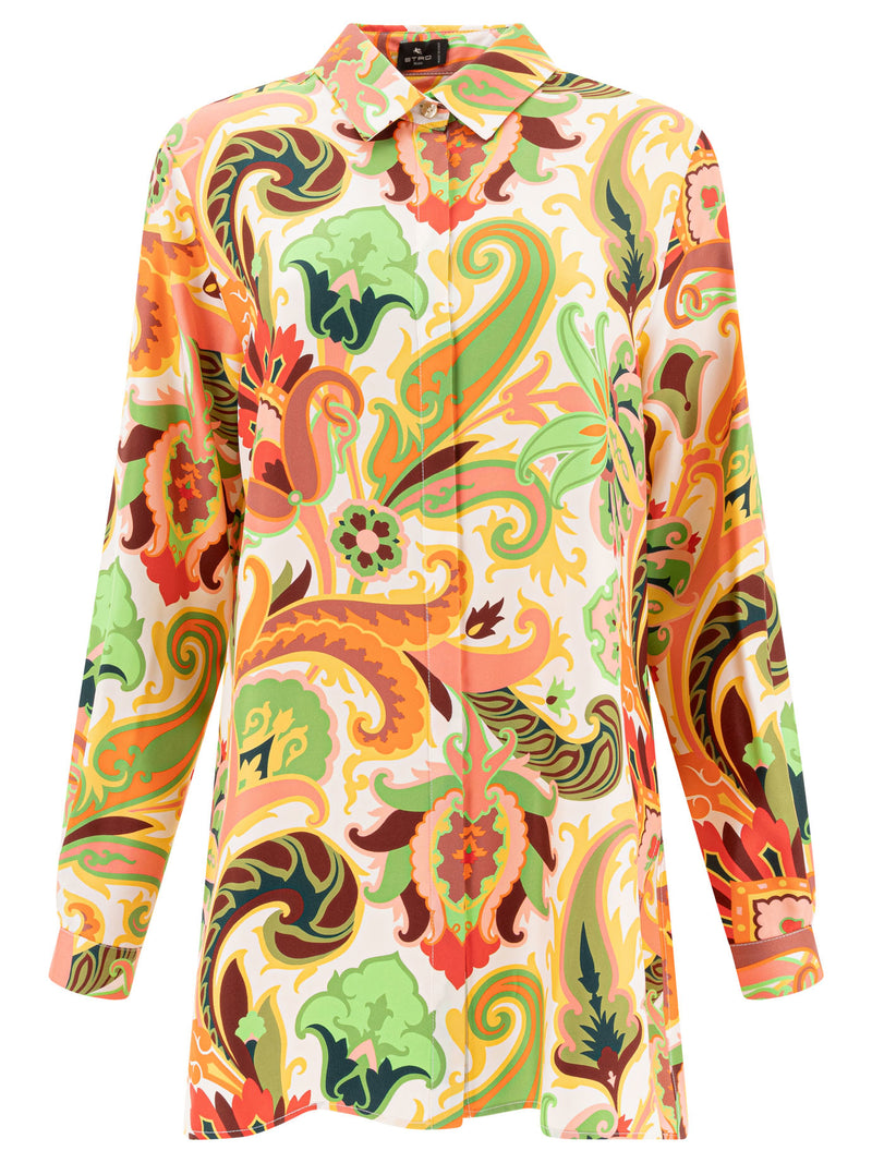 Etro Etro Silk Paisley Shirt Green Women - World Class Fashion