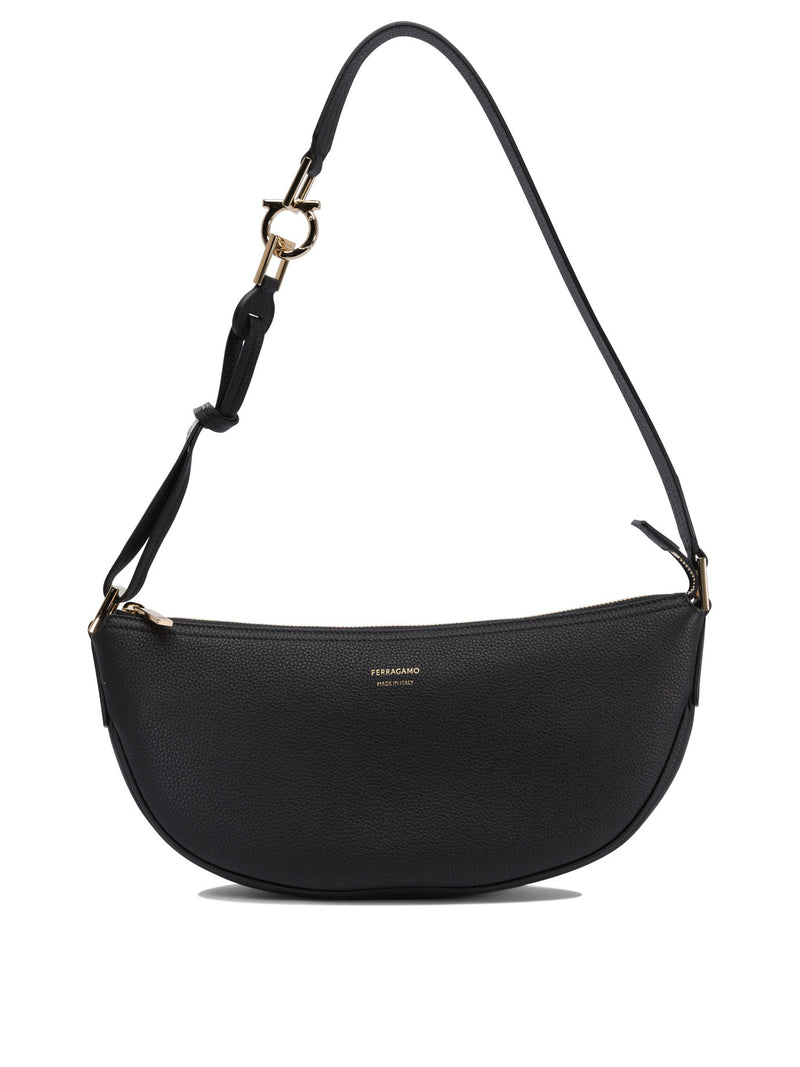 Ferragamo Bolso de hombro Ferragamo de cuero negro para mujer - World Class Fashion