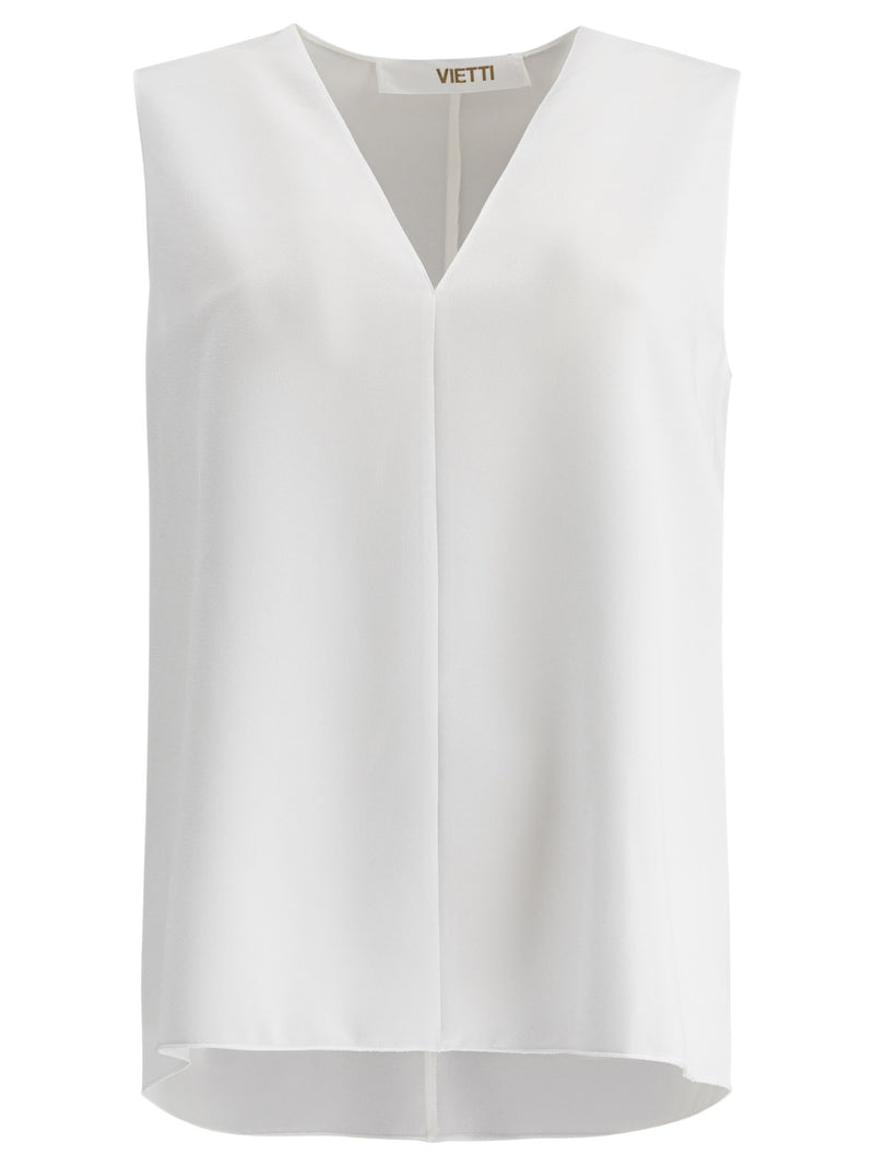 F.it F.it Silk Blend Tank Top White Women - World Class Fashion