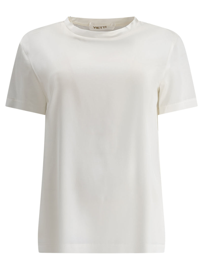 F.it F.it Silk Blend T-Shirt White Women - World Class Fashion