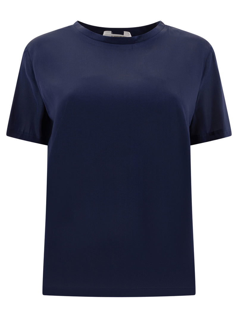 F.it F.it Women Blue Silk T-Shirt - World Class Fashion
