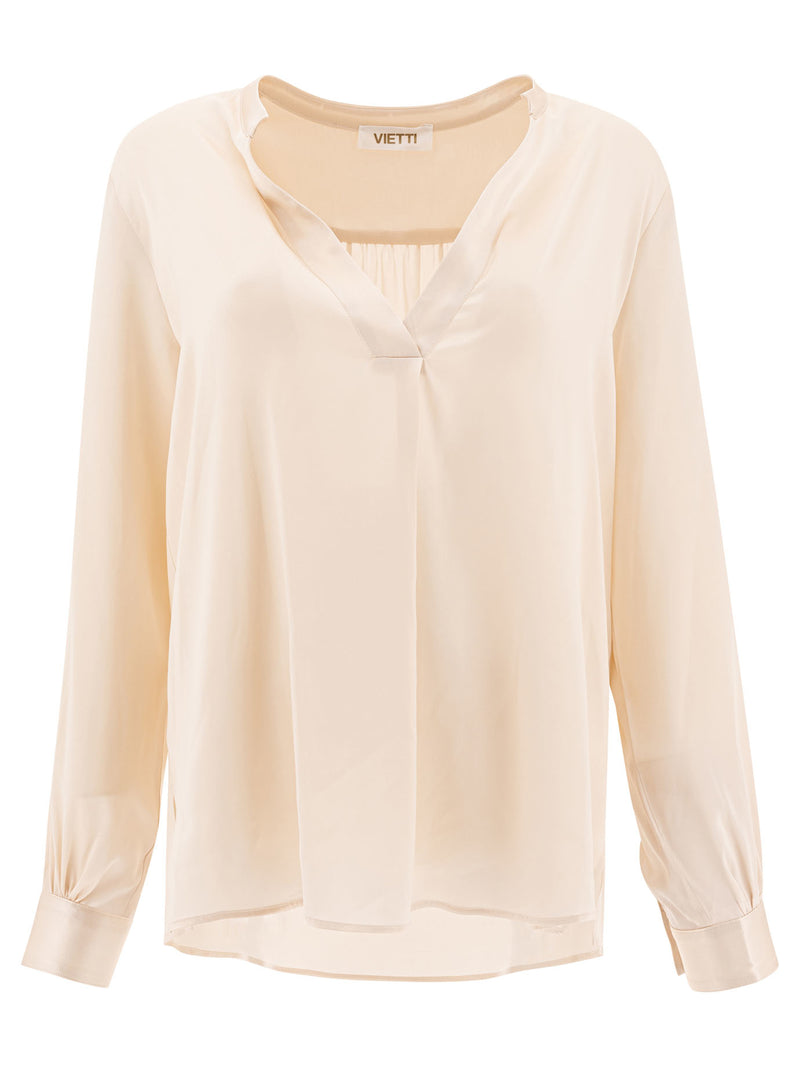 F.It F.It Women's Beige Silk Shirt - World Class Fashion