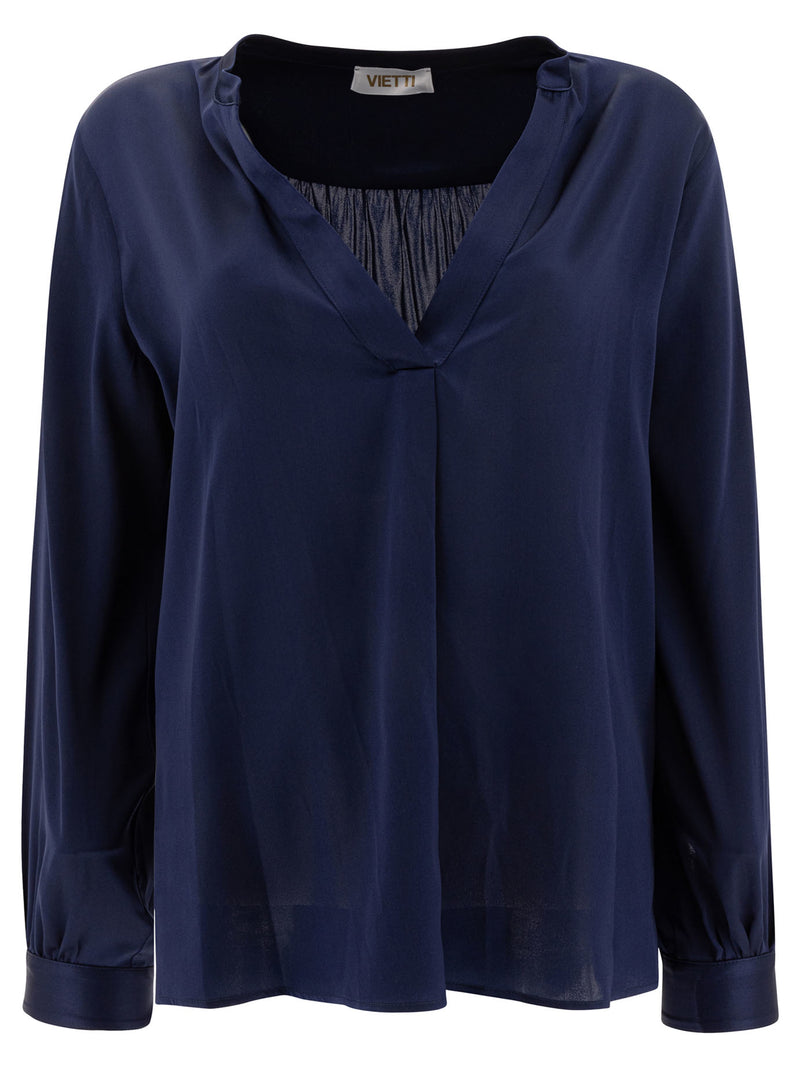 F.It F.It Women's Blue Silk Shirt - World Class Fashion