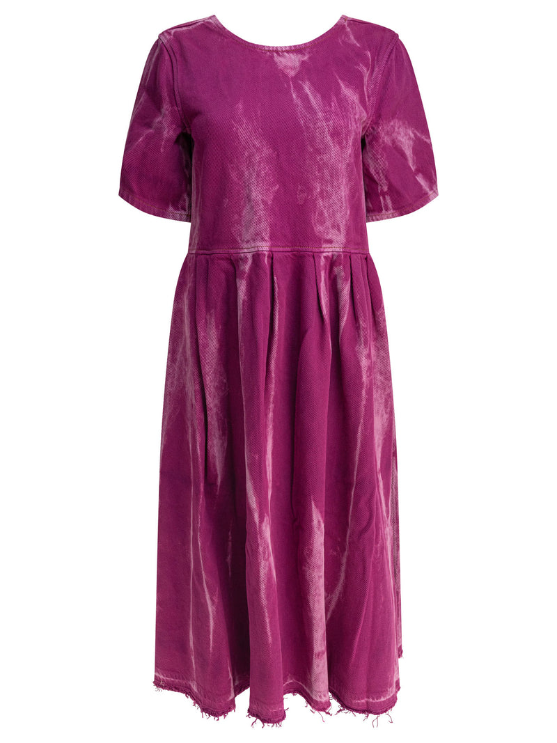 Ganni Ganni Denim Midi Dress Purple Women - World Class Fashion