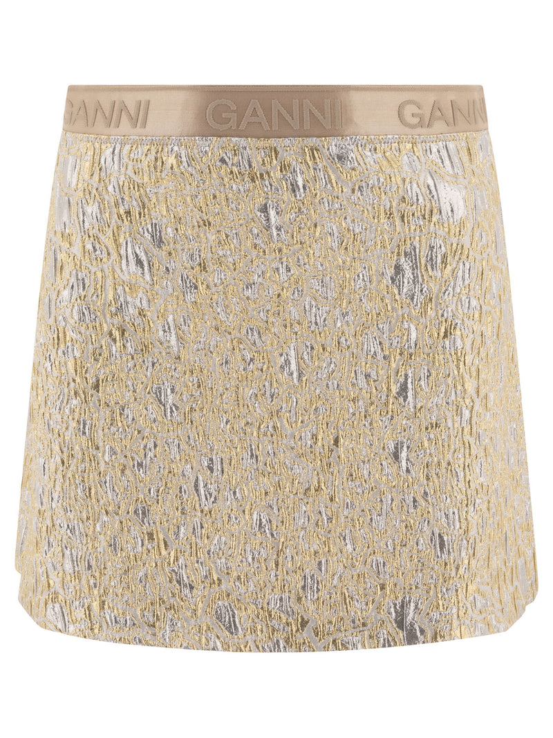 Ganni Ganni Gold And Silver Miniskirt Women - World Class Fashion