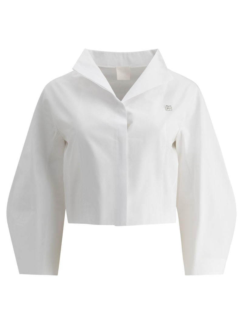 Givenchy Givenchy Cropped Poplin Shirt White Women - World Class Fashion