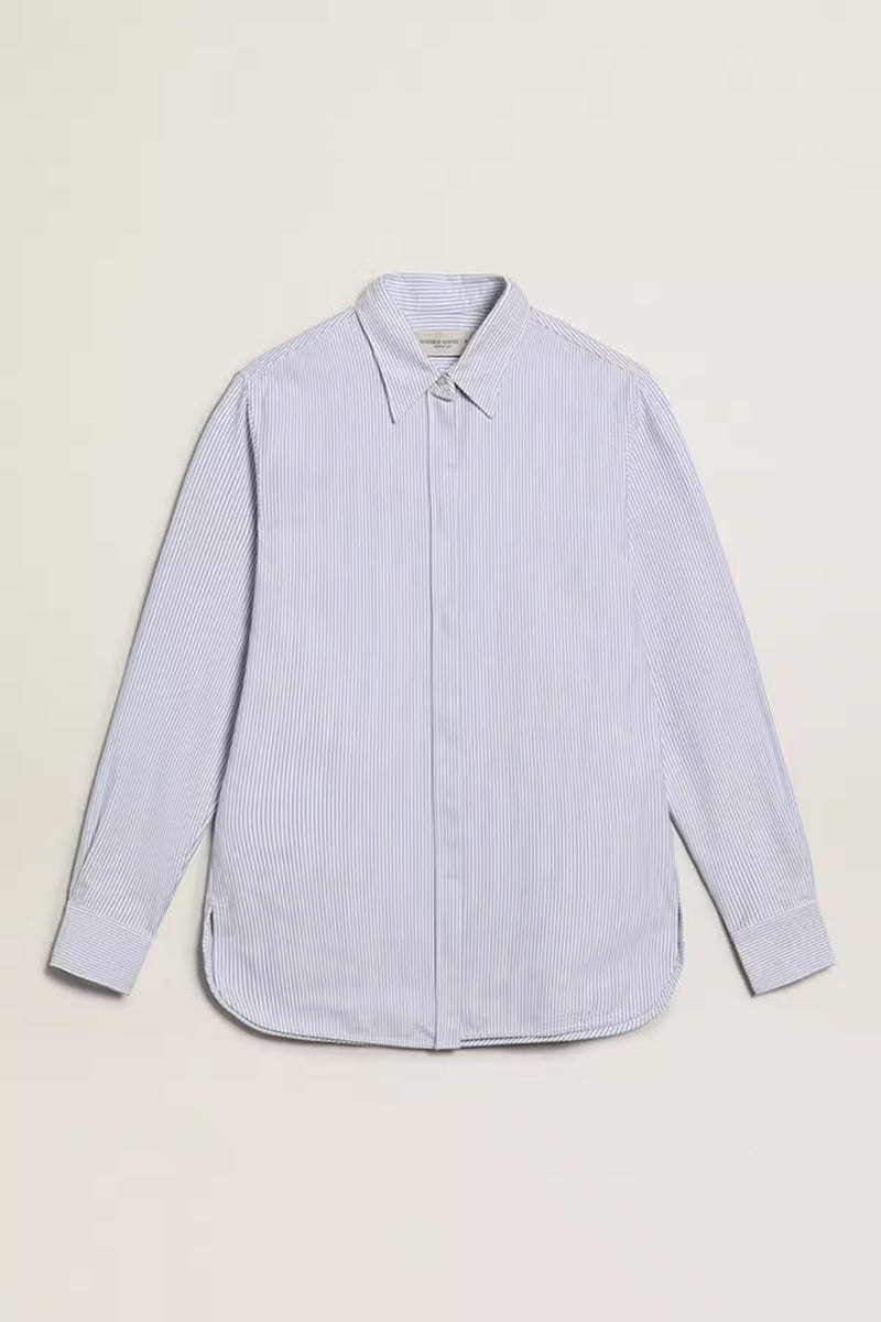 Golden Goose Golden Goose Batilda Boyfriend Shirt Light Blue - World Class Fashion