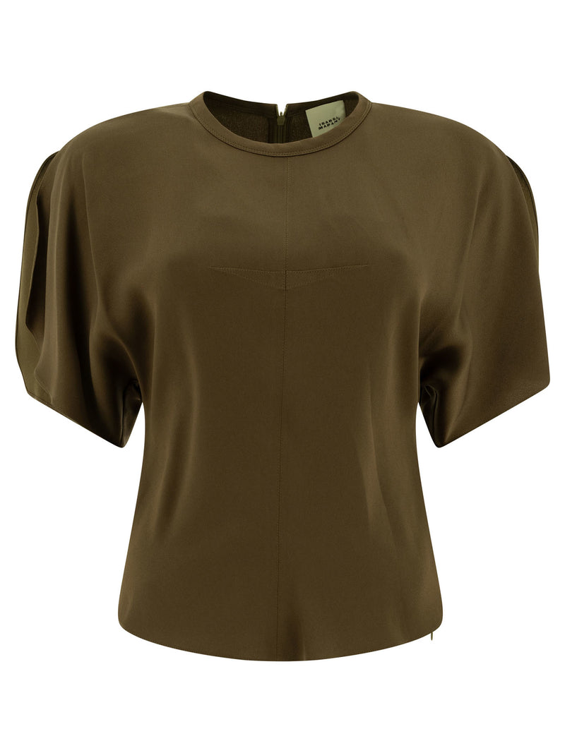 Isabel Marant Isabel Marant Puff Sleeve Top Brown Women - World Class Fashion