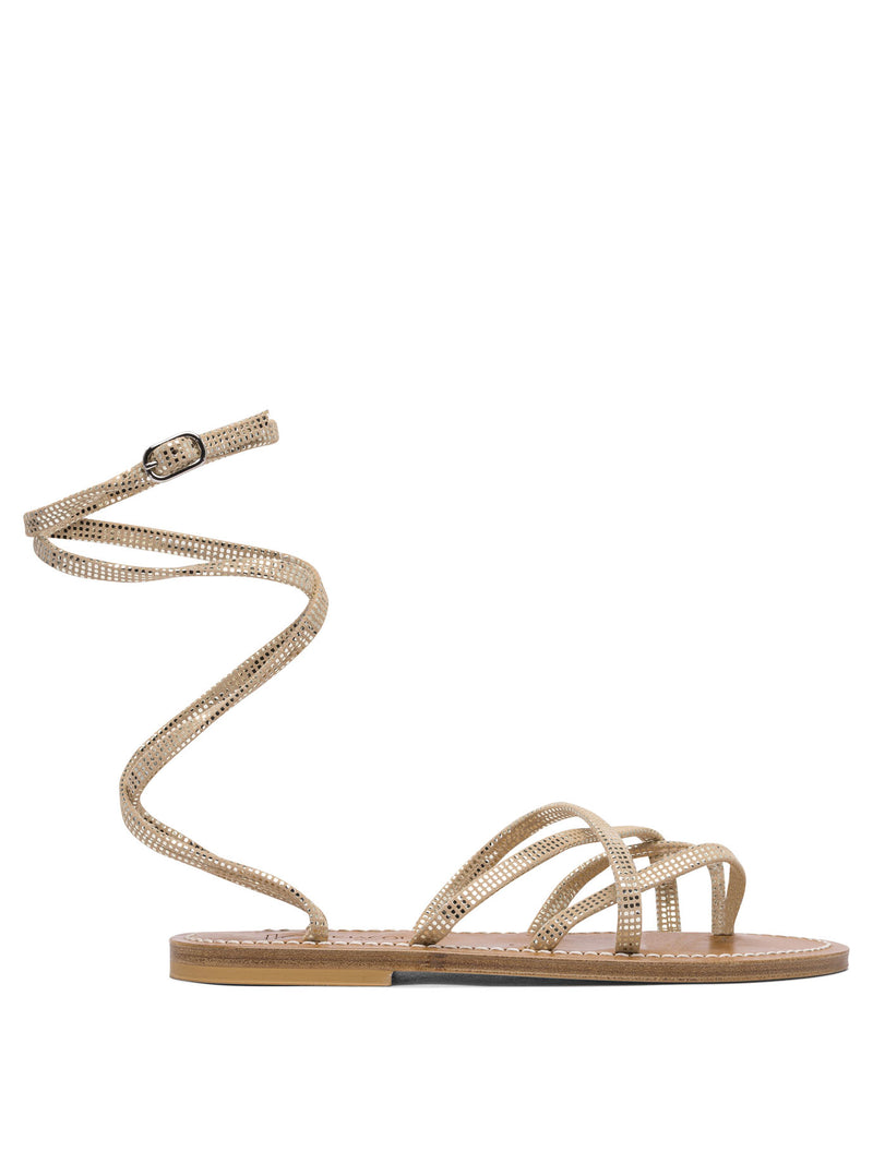 K.Jacques K.Jacques Leather Sandals Gold Women - World Class Fashion