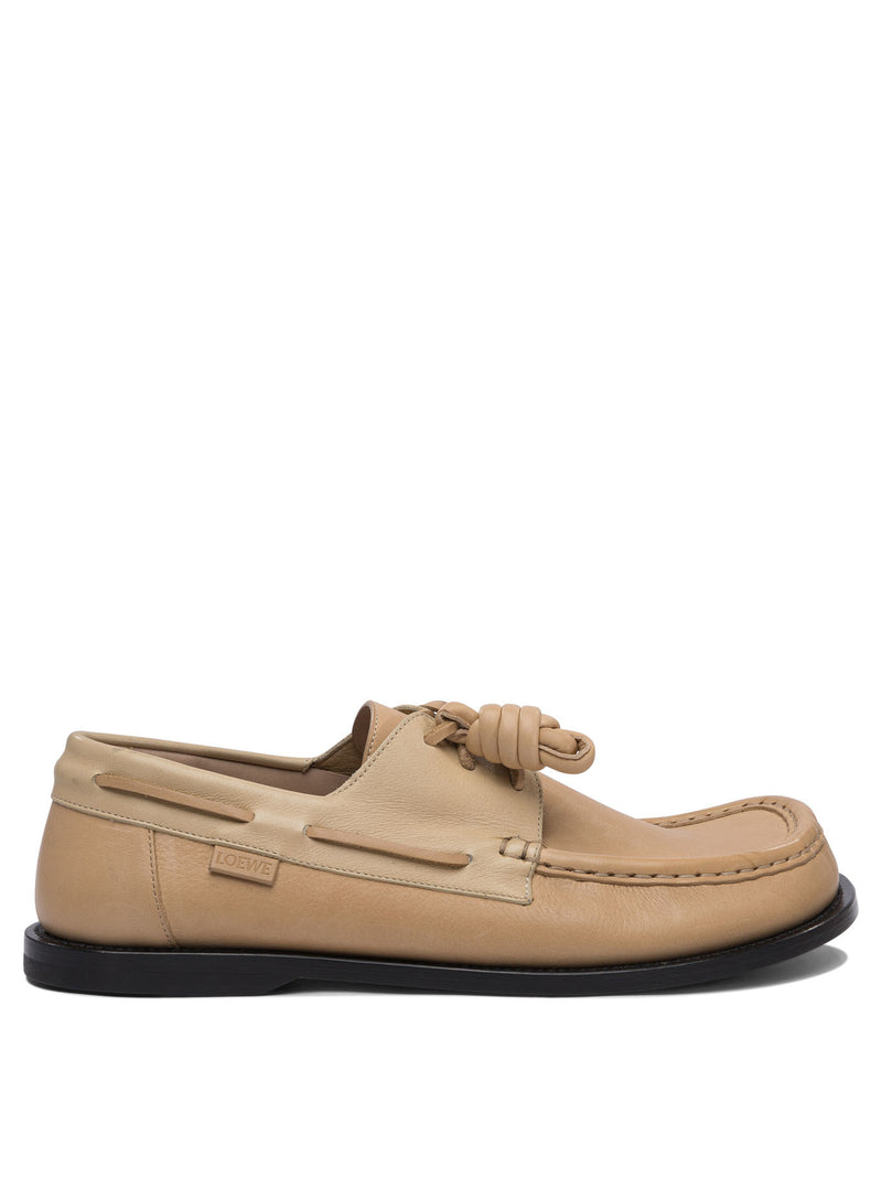 Loewe Loewe Campo Laced Loafers Beige Men - World Class Fashion