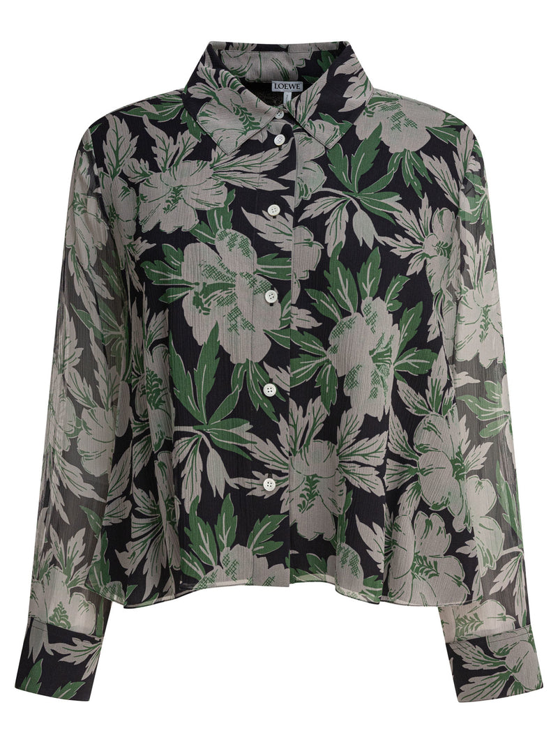 Loewe Loewe Silk Shirt Grey Women - World Class Fashion