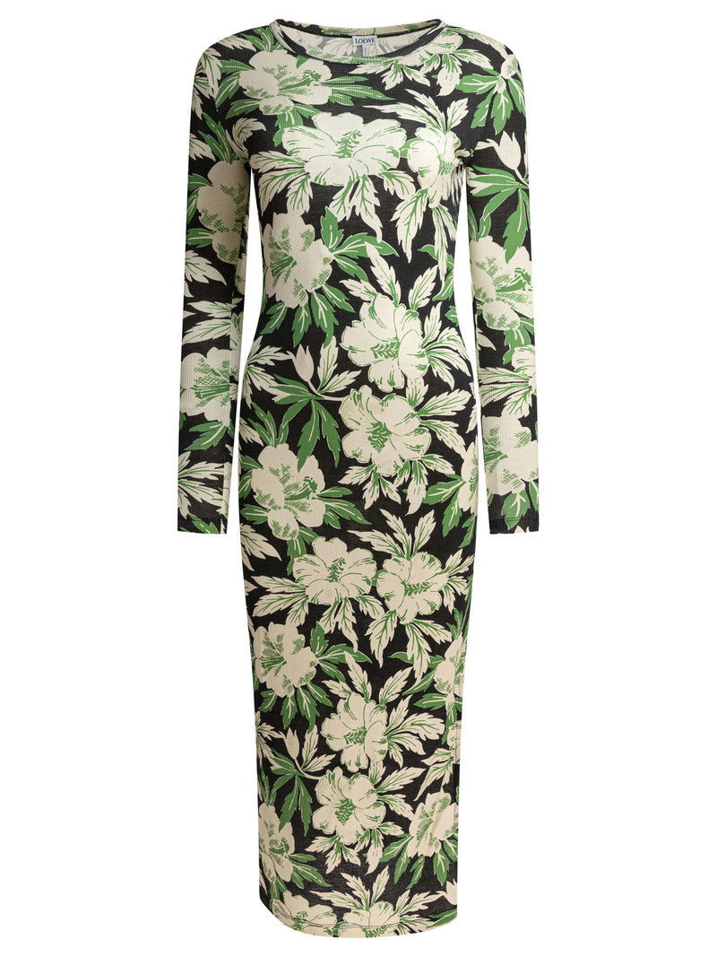Loewe Loewe Silk and Cotton Dress Multicolor - World Class Fashion