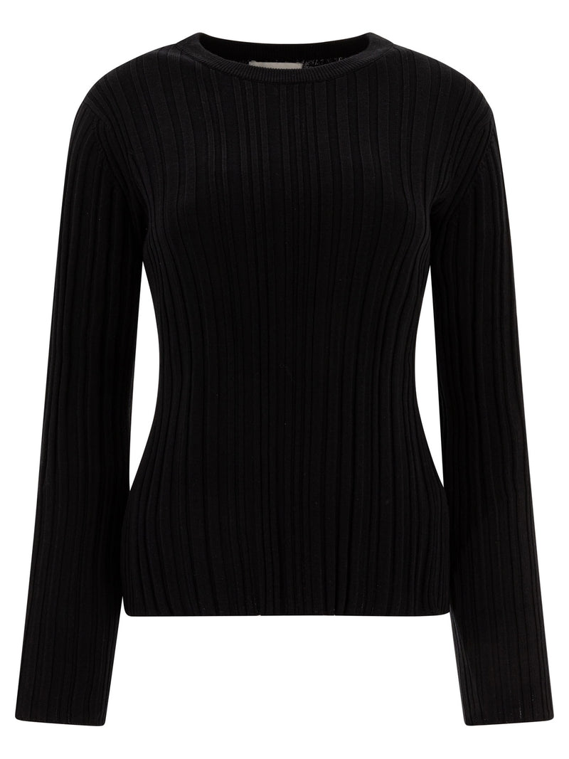 Loulou Studio Loulou Studio Elsa Silk Crewneck T-Shirt Black - World Class Fashion
