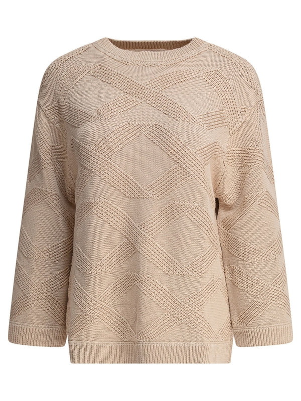 Loulou Studio Loulou Studio RINAALMOND Suéter de algodón bordado Beige - World Class Fashion